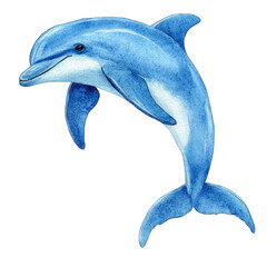 Cheerful dolphin with smooth paper cut body