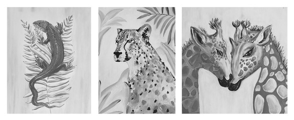 Acrylic painting of wild animals © NATALIIA TOSUN