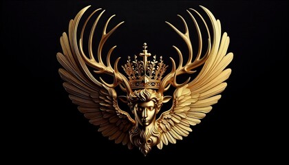 Fototapeta premium gold crown and world's most rare gemstones hand crafted. generative AI tools