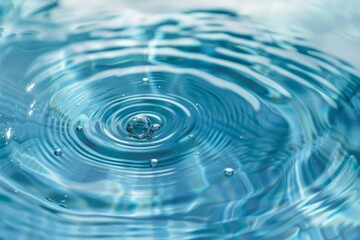 Tranquil blue water displaying ripples across its surface.