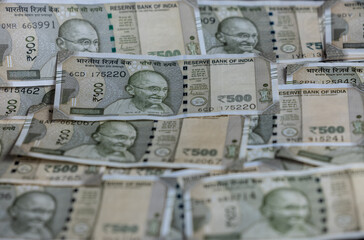 Indian 500 Rupee note background, Indian note background, price hike.
