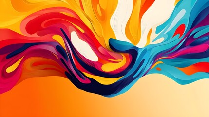 Abstract Colorful Swirling Background Design.