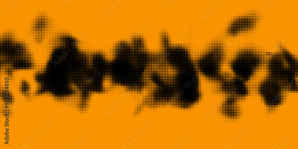 Poster monochrome printing raster. abstract vector halftone background.