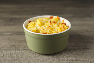 Concept of tasty and delicious homemade food - potato casserole