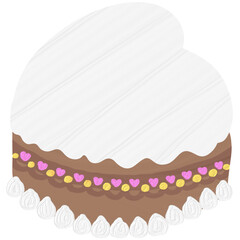 cake with cream chocolate