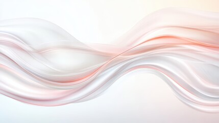 Naklejka premium A pink and white wave with a red line. The wave is long and curvy. The pink and white colors give the image a soft and calming mood