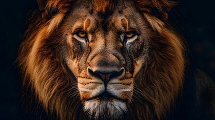 Naklejka premium LION. ILLUSTRATION CONCEPT