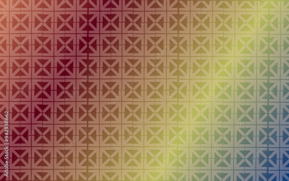 Wall mural pattern with colorful gradient background