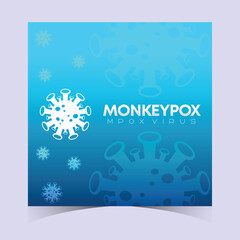 Monkeypox or mpox is a virus that infects humans through transmission from animals. web banner, header, and background cover for orthopoxvirus infectious zoonotic diseases