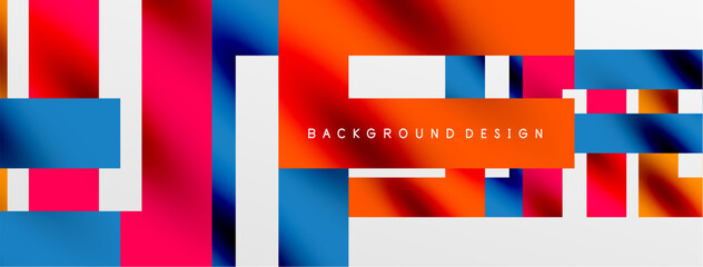 Obraz premium Colorful squares, lines minimal abstract background. Vector Illustration For Wallpaper, Banner, Background, Card, Book Illustration, landing page