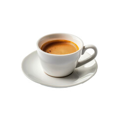 cup of espresso coffee isolated on transparent background. 