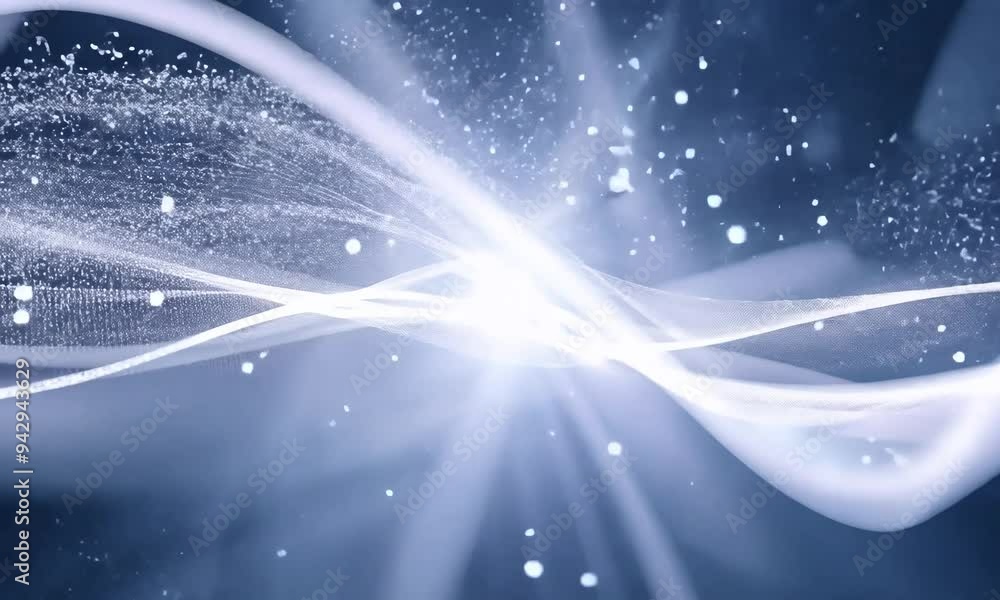 Poster glowing waves of light dance through the night sky, creating a mesmerizing visual symphony of colors