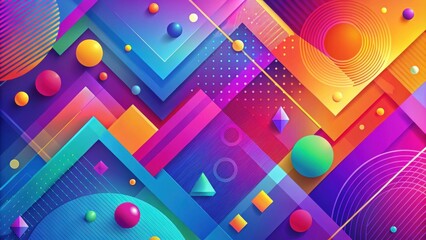 Abstract background with a blend of vibrant colors and geometric shapes, abstract, background, vibrant, colors, shapes, geometric
