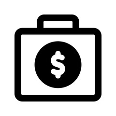 money bag line icon