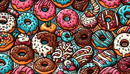 donut doodle art