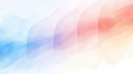 Fototapeta premium A colorful watercolor painting with a blue, red, and yellow gradient. The colors are vibrant and the brushstrokes are visible, giving the painting a lively and energetic feel