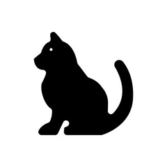 cat icon. simple flat vector