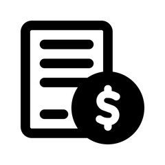 invoice glyph icon