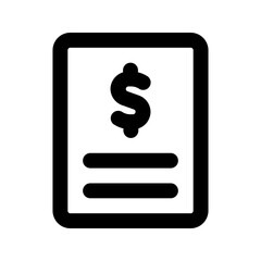 invoice glyph icon