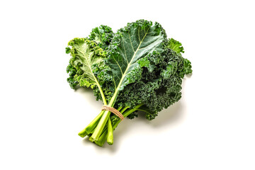 Fototapeta premium Fresh kale organic isolated on white background