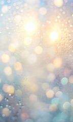 Obraz premium City Lights Through Misty Glass: A mesmerizing abstract of blurred city lights seen through a rain-streaked window, evoking a sense of tranquility and urban mystery. 