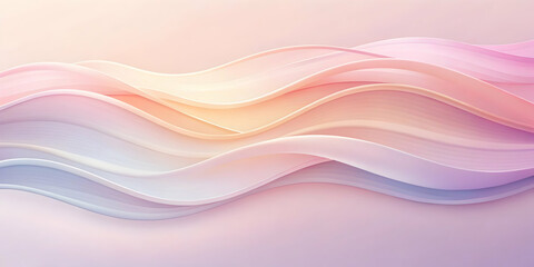 Obraz premium Pastel Dreamwaves: Serene pastel hues blend seamlessly in this abstract background, forming gentle, flowing waves. 