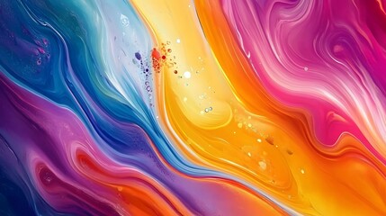 "Dynamic Swirls Abstract Backdrop - Vivid Hues and Fluid Motifs for Energetic Design Accents