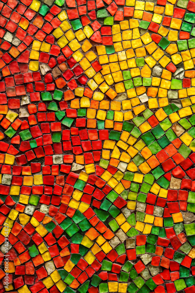 Poster colorful mosaic tile pattern: a vibrant and intricate mosaic tile pattern, showcasing a captivating 