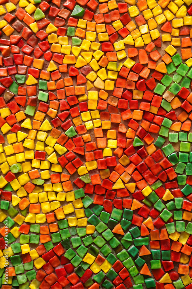 Poster colorful mosaic tile pattern: a vibrant and intricate mosaic tile pattern, showcasing a captivating 