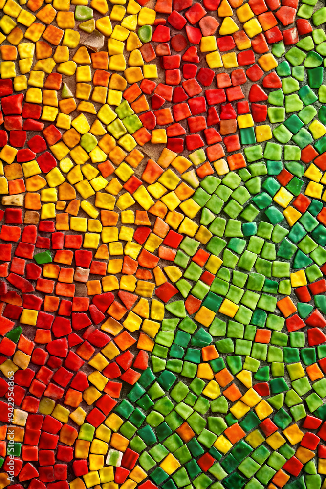 Poster colorful mosaic tile pattern: a vibrant and intricate mosaic tile pattern, showcasing a captivating 
