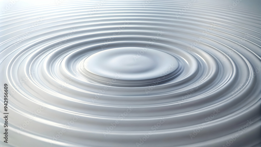 Poster ripples of tranquility: a close-up of subtle, concentric ripples emanating from a central point, cap