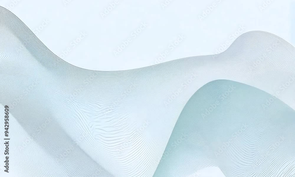Poster captivating waves of translucent fabric dancing gracefully in soft light, creating a serene atmosphe