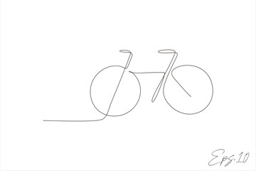 continuous line vector illustration of a bicycle