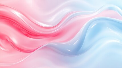 A blue and pink wave with a white background. The colors are vibrant and the wave appears to be flowing