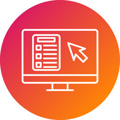 Online Course Vector Icon Design