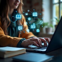 person working on laptop