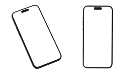 Mockup smart phone new generation and advertisement screen Transparent and Clipping Path	