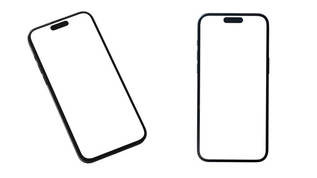 Mockup smart phone new generation and advertisement screen Transparent and Clipping Path	