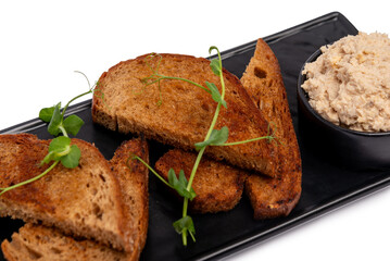 grilled bread with paste 