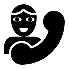 call center, contact center, contact person, phone, call, contact us solid or glyph icon