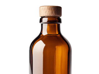 Amber Glass Bottle with Wooden Cork Top