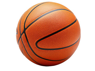 Fototapeta premium Close up of Orange Basketball with Black Lines and Textured Surface