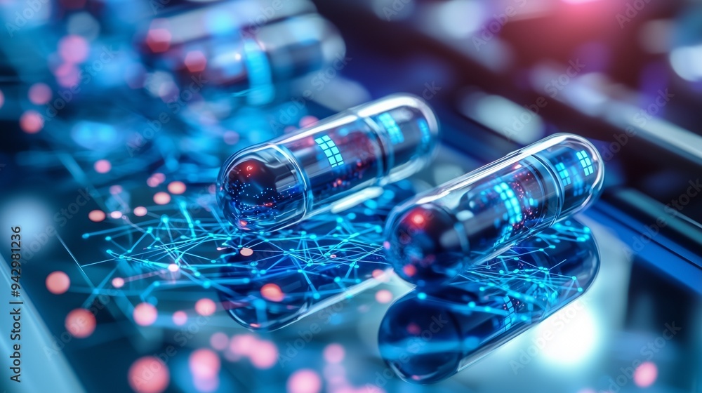 Poster ai-enhanced healthcare systems for faster, more accurate biotechnology. main objects: digital pills,