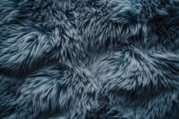 Close-up of Soft Blue Fur Texture