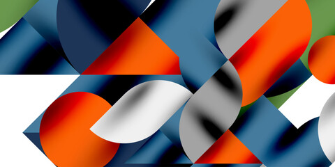 Shadow effect shiny circles and round triangles geometric modern art. Vector Illustration For Wallpaper, Banner, Background, Card, Book Illustration, landing page