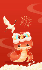 Fototapeta premium chinese new year snake