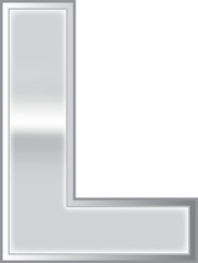 Silver Steel Alphabet Elegance