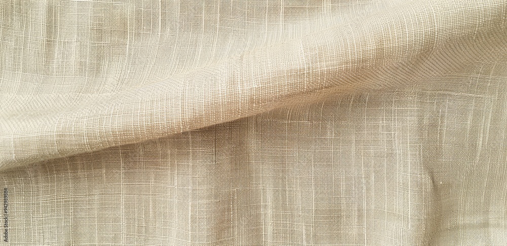 Poster uhd 4k top view of beige fabric texture with sharp focus.