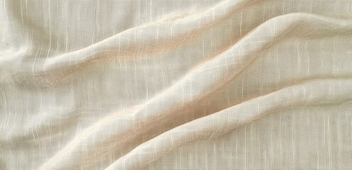 Top-down UHD 4K shot showcasing the intricate texture of beige fabric.