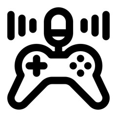 game, podcast, podcasting, gaming, gamer outline icon